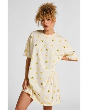 Hunkemöller Round Neck Nightshirt - Natural