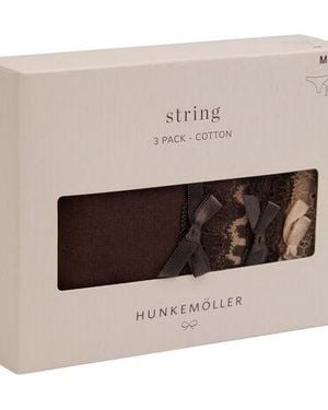 Hunkemöller Multipack Katoenen Strings - Naturel