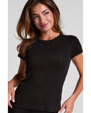 Hunkemöller Pointelle Top - Black