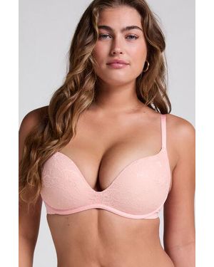 Hunkemöller Lea Lace Padded Non-Wired Bra - Brown