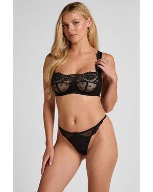 Hunkemöller Valora Highleg Thong - Black