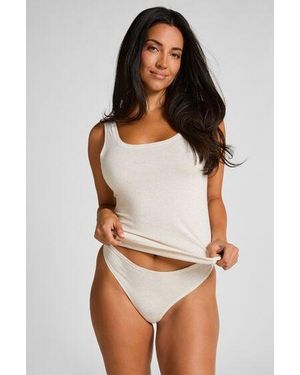 Hunkemöller Thong Soft Cotton - White