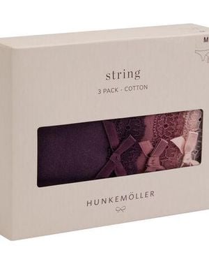 Hunkemöller Multipack Katoenen Strings - Meerkleurig
