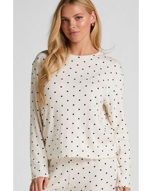 Hunkemöller Pyjama Top Loose Pointelle - White