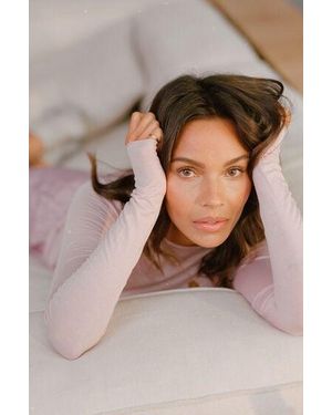 Hunkemöller Super Soft Boatneck Shirt With Cashmere - Pink