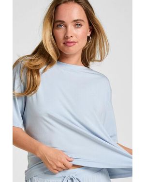 Hunkemöller Pyjama Top Jersey Korte Mouw - Wit