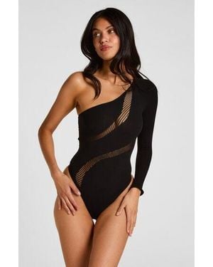 Hunkemöller Asymmetrische Body - Zwart