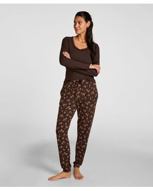 Hunkemöller Pantalón de pijama Jersey - Marrón