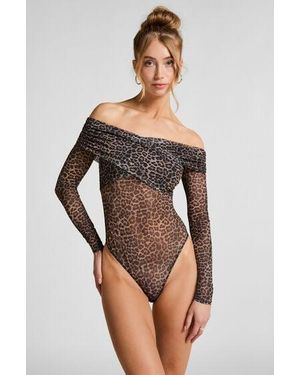 Hunkemöller Keisha Leopard Body - Black