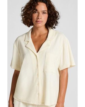 Hunkemöller Towel Texture Button-Up Shirt - White