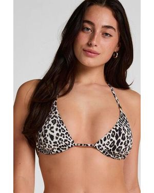 Hunkemöller Triangle Bikini Top Leopard - Black