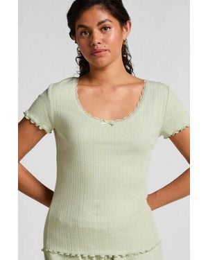 Hunkemöller Pointelle Top Lace - Green