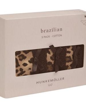 Hunkemöller Multipack Katoenen Brazilian Slips - Naturel