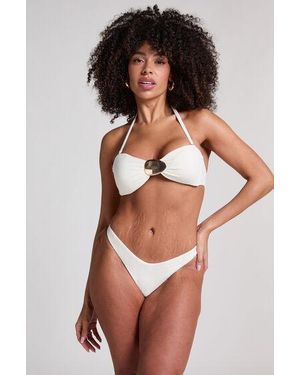 Hunkemöller Hoog Uitgesneden Bikinibroekje Cabo - Wit