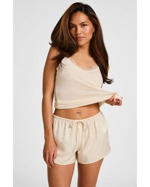 Hunkemöller Satin Shorts Ayla - Wit