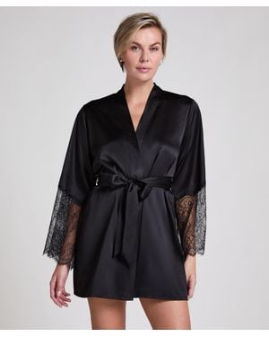 Hunkemöller Kimono satin - Noir