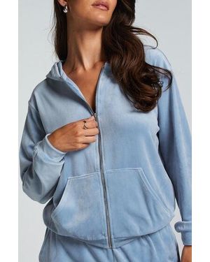 Hunkemöller Velour Hoodie Jacket - Blue