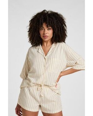 Hunkemöller Linnen Pyjama Short - Naturel