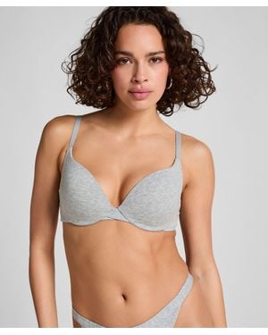Hunkemöller Sujetador push-up de algodón preformado y con aros - Azul