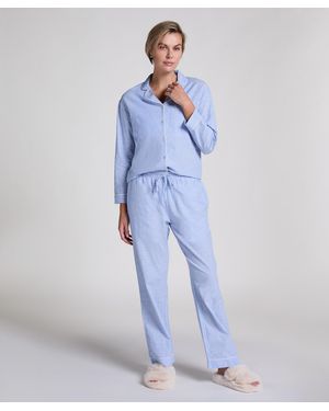 Hunkemöller Petite Pyjamabroek Katoen - Blauw