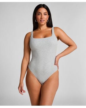 Hunkemöller Body de algodón Rib - Blanco