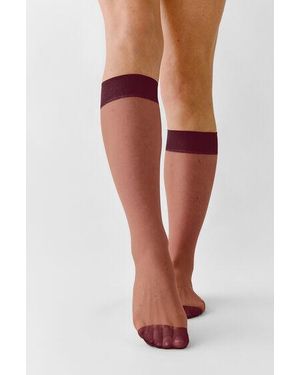 Hunkemöller Sheer Sokken Back Seam - Rood