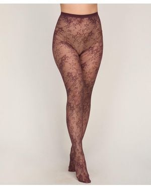 Hunkemöller Strumpfhose Allover Lace Fishnet - Natur