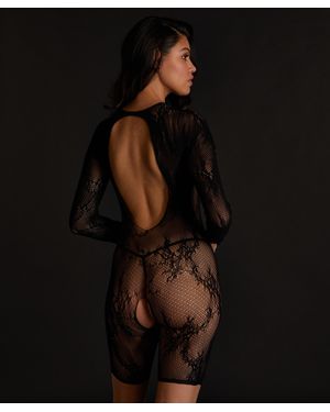 Hunkemöller Playsuit Lace Open Crotch - Black
