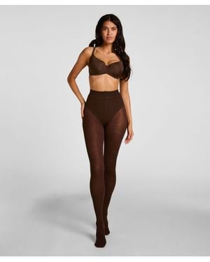 Hunkemöller Gerippte Strickstrumpfhose Kaschmir-Mix - Braun