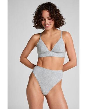 Hunkemöller Cotton Thong - Grey
