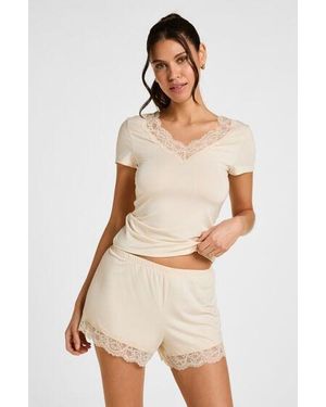 Hunkemöller Pyjama Set Nana - Naturel