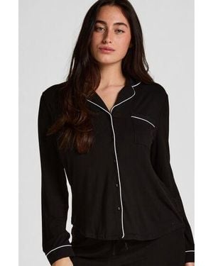 Hunkemöller Essential Jersey Long-Sleeved Jacket - Black