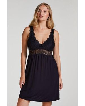 Hunkemöller Nora Lace Slip Dress - Black