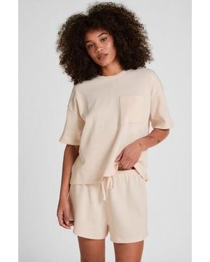 Hunkemöller Short Waffle - Natural