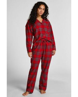 Hunkemöller Pyjamabroek Flannel - Rood