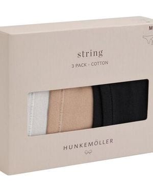 Hunkemöller Multipack Katoenen Strings - Naturel