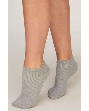 Hunkemöller 3-Pack Katoenen Sneaker Sokken - Grijs