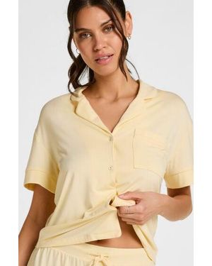 Hunkemöller Essential Jersey Short-Sleeved Jacket - Natural