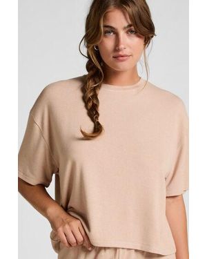 Hunkemöller Brushed Jersey Pyjama Top - Natural