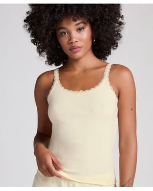 Hunkemöller Pointelle Singlet - Yellow