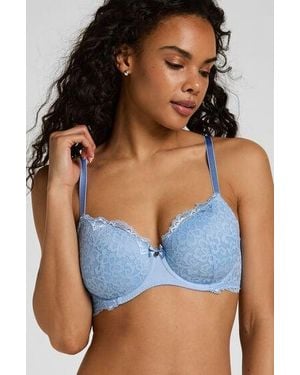 Hunkemöller Marine Padded Underwired Bra - Blue