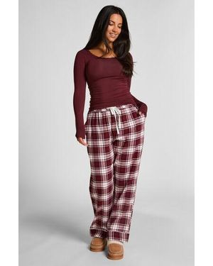 Hunkemöller Petite Flannel Pyjama Trousers - Red