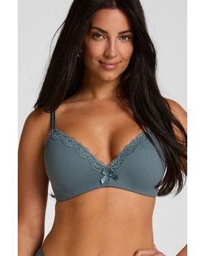Hunkemöller Lola Padded Non-Wired Bra - Blue