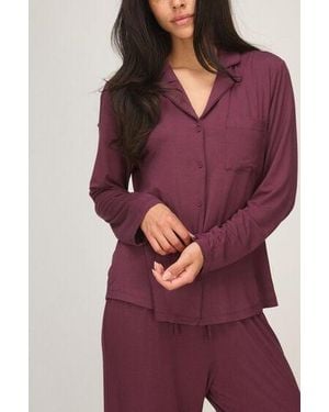 Hunkemöller Essential Jersey Long-Sleeved Jacket - Purple