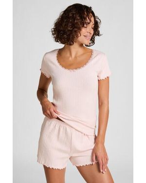 Hunkemöller Short Pointelle - Pink