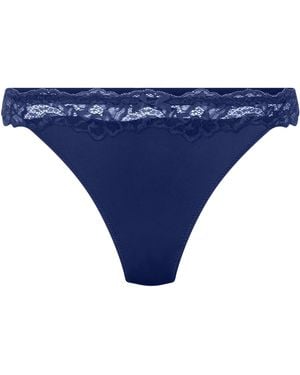 Hunkemöller String Lace & Shine - Blauw