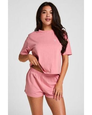 Hunkemöller Pyjamaset Katoen - Rood