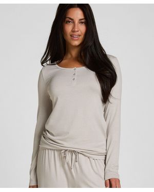 Hunkemöller Top de Pijama Thin Stripe - Gris