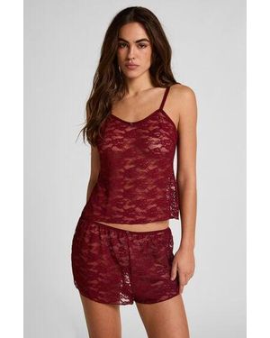 Hunkemöller Short Volledig Kant - Rood