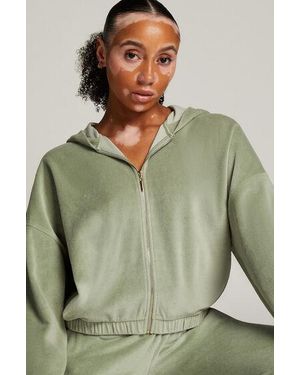 Hunkemöller Velours Long-Sleeved Jacket - Green
